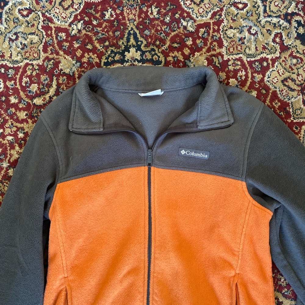 Columbia Orange and Gray Windbreaker Jacket